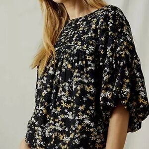 Free People intimately Dessa bodysuit floral printed bodysuit size large--NWOT